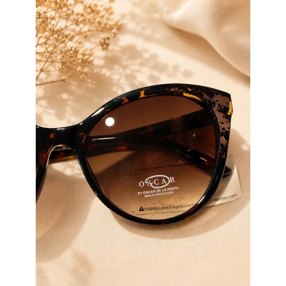 Oscar by Oscar‎ de la Renta Tortoise Oversized Butterfly Sunglasses